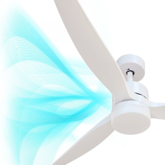 Grunkel SKYECO-52 Ventilador de Techo con Luz LED, 132cm, Blanco